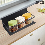 Maxbell 2Pcs Magnetic Spice Rack Side of The Refrigerator Storage for Home Apartment Black