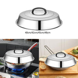 Maxbell Round Basting Cover with Handle Pot Cover for Griddle Indoor Outdoor Burgers 40cm