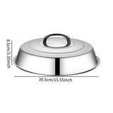 Maxbell Round Basting Cover with Handle Pot Cover for Griddle Indoor Outdoor Burgers 40cm