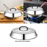 Maxbell Round Basting Cover with Handle Pot Cover for Griddle Indoor Outdoor Burgers 40cm