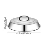 Maxbell Round Basting Cover with Handle Pot Cover for Griddle Indoor Outdoor Burgers 42cm