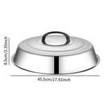Maxbell Round Basting Cover with Handle Pot Cover for Griddle Indoor Outdoor Burgers 45cm