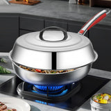 Maxbell Round Basting Cover with Handle Pot Cover for Griddle Indoor Outdoor Burgers 45cm