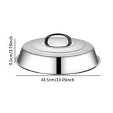 Maxbell Round Basting Cover with Handle Pot Cover for Griddle Indoor Outdoor Burgers 48cm