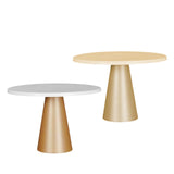 Maxbell Round Cake Stand Cupcake Display Tray for Graduation Baby Shower Anniversary L White