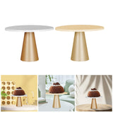 Maxbell Round Cake Stand Cupcake Display Tray for Graduation Baby Shower Anniversary L White