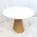 Maxbell Round Cake Stand Cupcake Display Tray for Graduation Baby Shower Anniversary L White