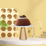 Maxbell Round Cake Stand Cupcake Display Tray for Graduation Baby Shower Anniversary S White