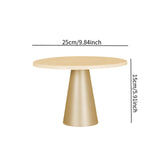Maxbell Round Cake Stand Cupcake Display Tray for Graduation Baby Shower Anniversary L Gold