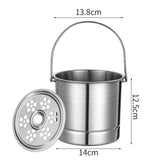 Maxbell Ice Bucket with Ice Tong Creative Metal Beverage Tub for Home Barbecue Party Silver