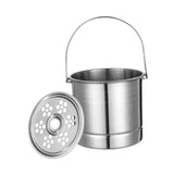 Maxbell Ice Bucket with Ice Tong Creative Metal Beverage Tub for Home Barbecue Party Silver