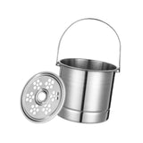 Maxbell Ice Bucket with Ice Tong Creative Metal Beverage Tub for Home Barbecue Party Silver