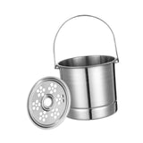 Maxbell Ice Bucket with Ice Tong Creative Metal Beverage Tub for Home Barbecue Party Silver