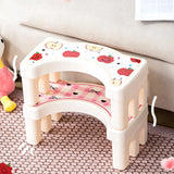 Maxbell Bathroom Toilet Stool Compact Footrest Foot Stool for Under Desk Home Office Apple
