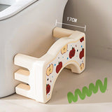 Maxbell Bathroom Toilet Stool Compact Footrest Foot Stool for Under Desk Home Office Bow
