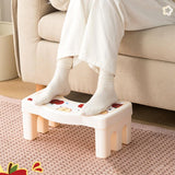 Maxbell Bathroom Toilet Stool Compact Footrest Foot Stool for Under Desk Home Office Bow