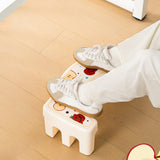 Maxbell Bathroom Toilet Stool Compact Footrest Foot Stool for Under Desk Home Office Bow