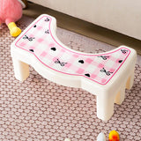 Maxbell Bathroom Toilet Stool Compact Footrest Foot Stool for Under Desk Home Office Bow