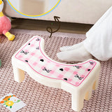 Maxbell Bathroom Toilet Stool Compact Footrest Foot Stool for Under Desk Home Office Bow