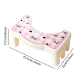 Maxbell Bathroom Toilet Stool Compact Footrest Foot Stool for Under Desk Home Office Bow