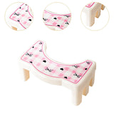Maxbell Bathroom Toilet Stool Compact Footrest Foot Stool for Under Desk Home Office Bow