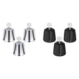 Maxbell 3 Pieces Shower Knobs Components Bathtub Faucets for Dorm Bathroom Household Silver