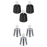 Maxbell 3 Pieces Shower Knobs Components Bathtub Faucets for Dorm Bathroom Household Silver