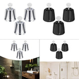 Maxbell 3 Pieces Shower Knobs Components Bathtub Faucets for Dorm Bathroom Household Silver