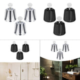 Maxbell 3 Pieces Shower Knobs Components Bathtub Faucets for Dorm Bathroom Household Silver