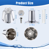 Maxbell 3 Pieces Shower Knobs Components Bathtub Faucets for Dorm Bathroom Household Silver