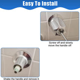 Maxbell 3 Pieces Shower Knobs Components Bathtub Faucets for Dorm Bathroom Household Silver