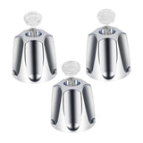Maxbell 3 Pieces Shower Knobs Components Bathtub Faucets for Dorm Bathroom Household Silver