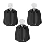 Maxbell 3 Pieces Shower Knobs Components Bathtub Faucets for Dorm Bathroom Household Black