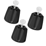 Maxbell 3 Pieces Shower Knobs Components Bathtub Faucets for Dorm Bathroom Household Black