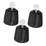 Maxbell 3 Pieces Shower Knobs Components Bathtub Faucets for Dorm Bathroom Household Black