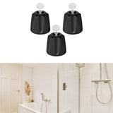 Maxbell 3 Pieces Shower Knobs Components Bathtub Faucets for Dorm Bathroom Household Black