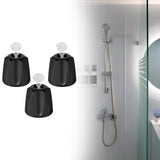 Maxbell 3 Pieces Shower Knobs Components Bathtub Faucets for Dorm Bathroom Household Black
