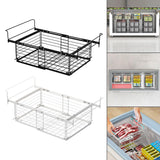 Maxbell Hanging Chest Freezer Basket Carbon Steel Storage Rack for Kitchen Farmhouse Black