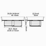 Maxbell Hanging Chest Freezer Basket Carbon Steel Storage Rack for Kitchen Farmhouse Black