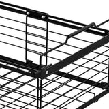 Maxbell Freezer Organizer Bin Carbon Steel Storage Rack for Kitchen Black