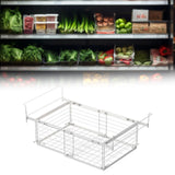 Maxbell Hanging Chest Freezer Basket Carbon Steel Storage Rack for Kitchen Farmhouse White