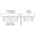Maxbell Hanging Chest Freezer Basket Carbon Steel Storage Rack for Kitchen Farmhouse White