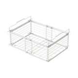 Maxbell Freezer Organizer Bin Carbon Steel Storage Rack for Kitchen White