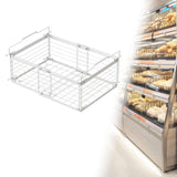 Maxbell Freezer Organizer Bin Carbon Steel Storage Rack for Kitchen White