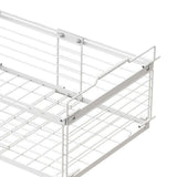 Maxbell Freezer Organizer Bin Carbon Steel Storage Rack for Kitchen White