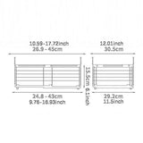 Maxbell Freezer Organizer Bin Carbon Steel Storage Rack for Kitchen White