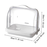 Maxbell Bread Storage Box Transparent Dessert Holder for Bedroom Living Room Large