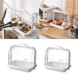 Maxbell Bread Storage Box Transparent Dessert Holder for Bedroom Living Room Large