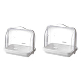 Maxbell Bread Storage Box Transparent Dessert Holder for Bedroom Living Room Large