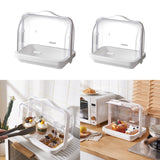 Maxbell Bread Storage Box Transparent Dessert Holder for Bedroom Living Room Large